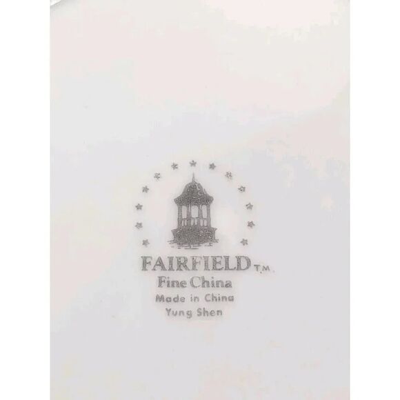 Fairfield Fine China by Vanessa Yung Shen 8" soup pasta Bowls Gold Rim Set of 4 - Picture 13 of 15